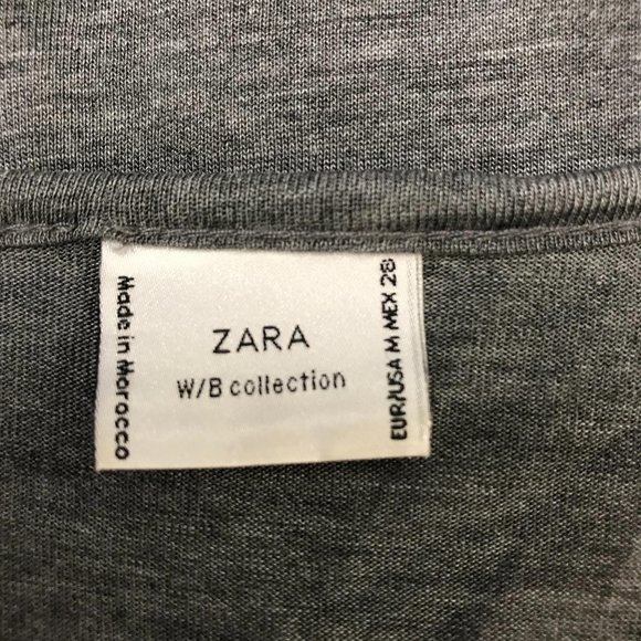 Zara Stretch Knit Cold Shoulder Tee M - Picture 3 of 4